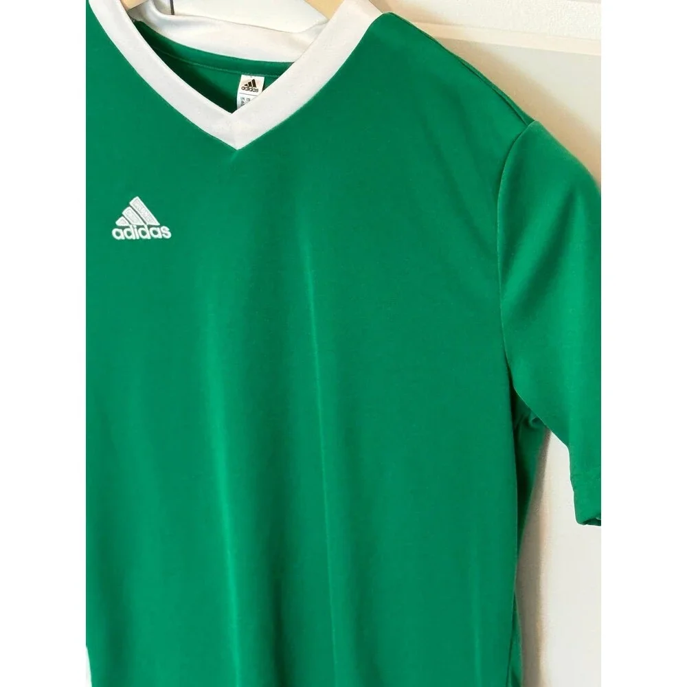 Adidas Kid’s Green and White Jersey, (Size Large), Athletic-wear/Active-wear - Picture 4 of 12